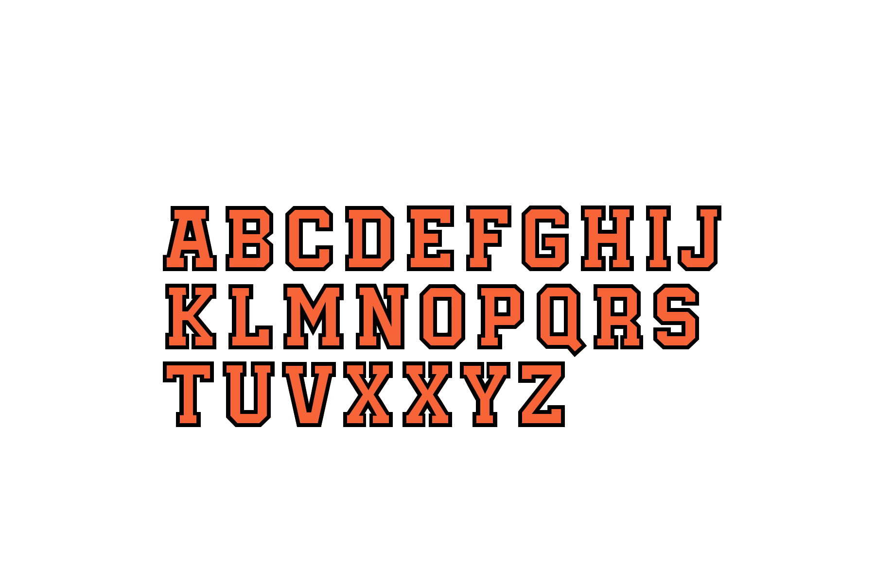 NBDA X Quacktails Loop Charms: Orange Letters